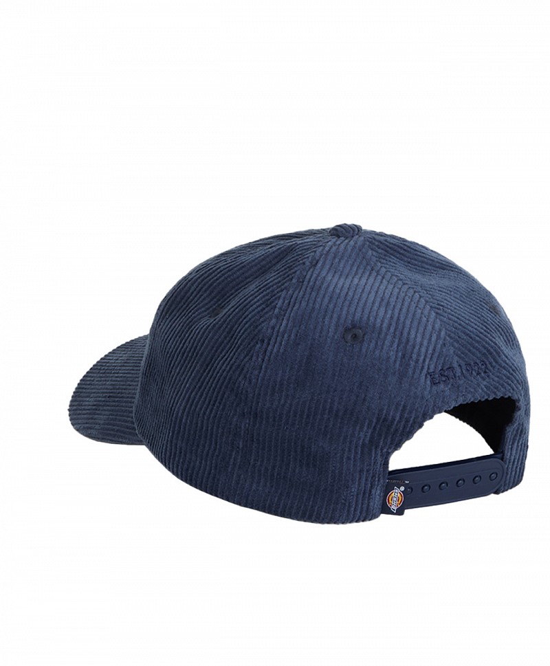 DICKIES HARDWICK CORD BASEBALL CAP NAVY BLUE