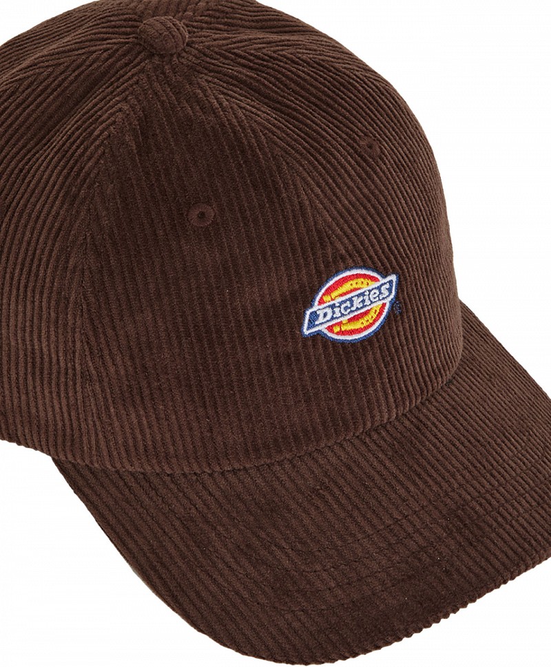 DICKIES HARDWICK CORD BASEBALL CAP CHOCOLATE BROWN
