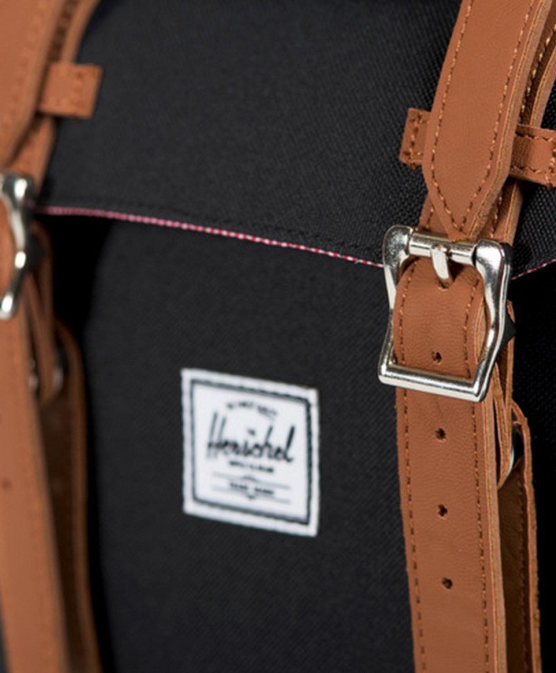 HERSCHEL LITTLE AMERICA MID-VOLUME BACKPACK BLACK/TAN