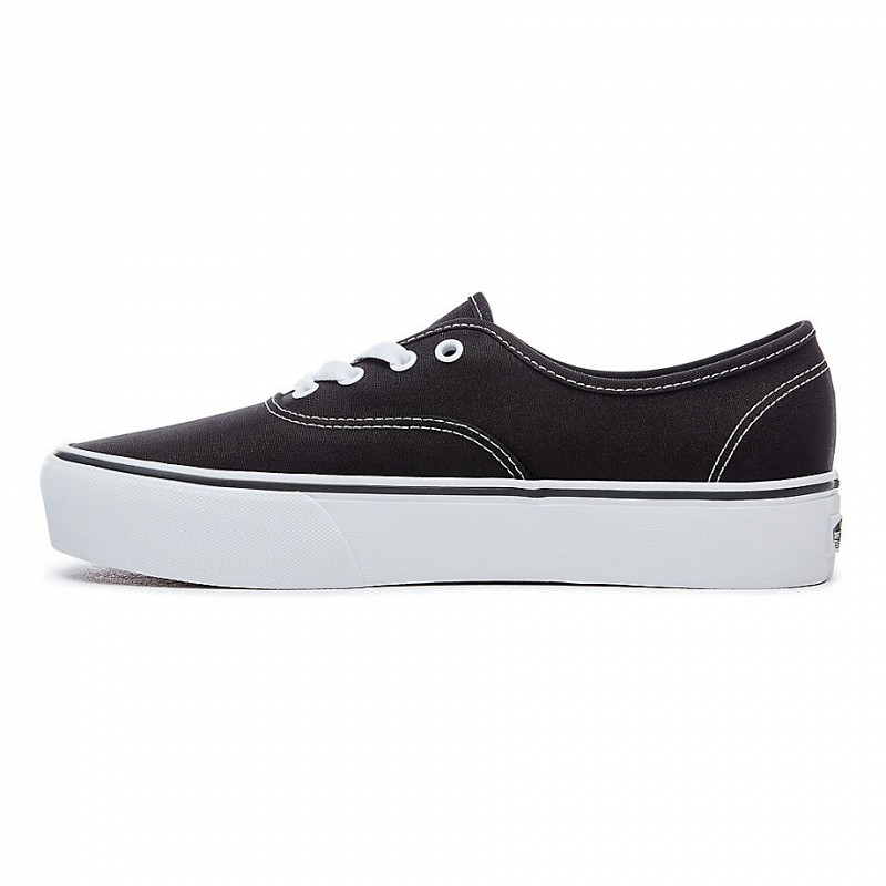 vans authentic black platform