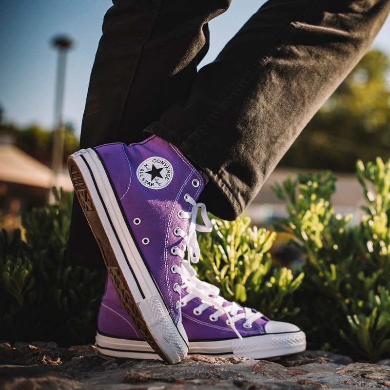 converse ctas pro electric purple shoes