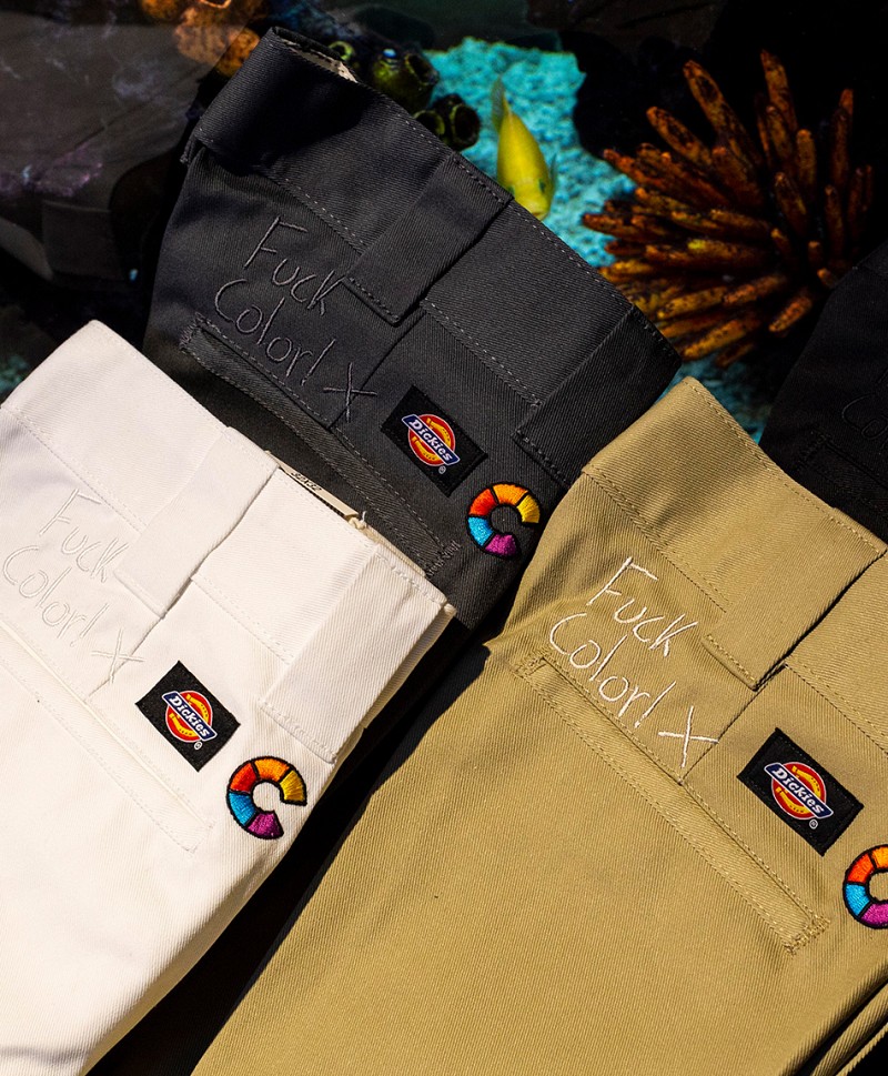 DICKIES X COLOR SLIM STRAIGHT WORK PANT CHARCOAL GREY