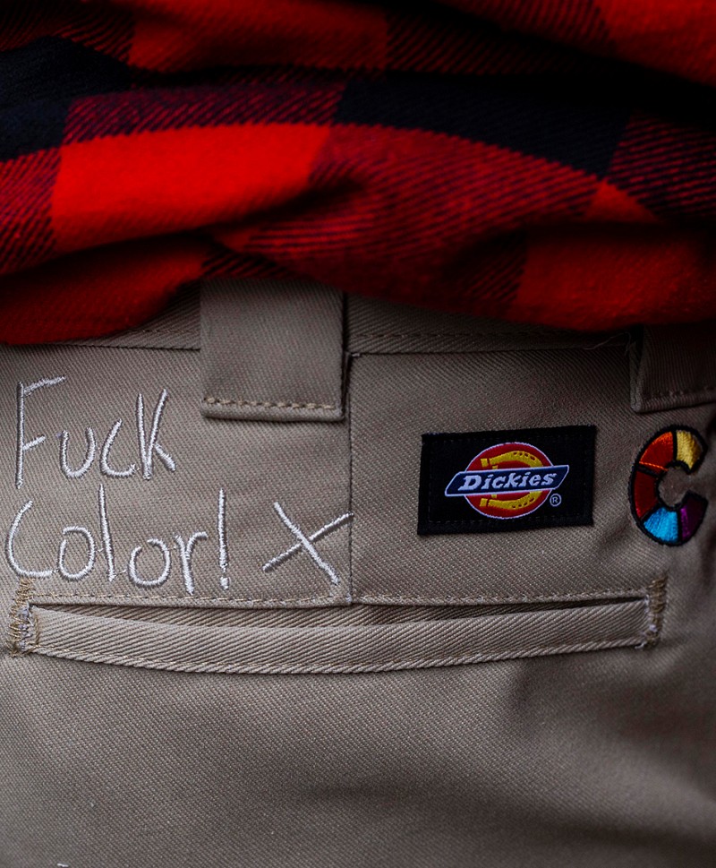 DICKIES X COLOR SLIM STRAIGHT WORK PANT KHAKI