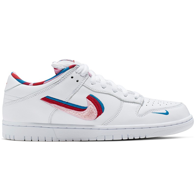 NIKE SB X PARRA DUNK LOW OG WHITE/PINK RISE/GYM RED/MILITARY BLUE