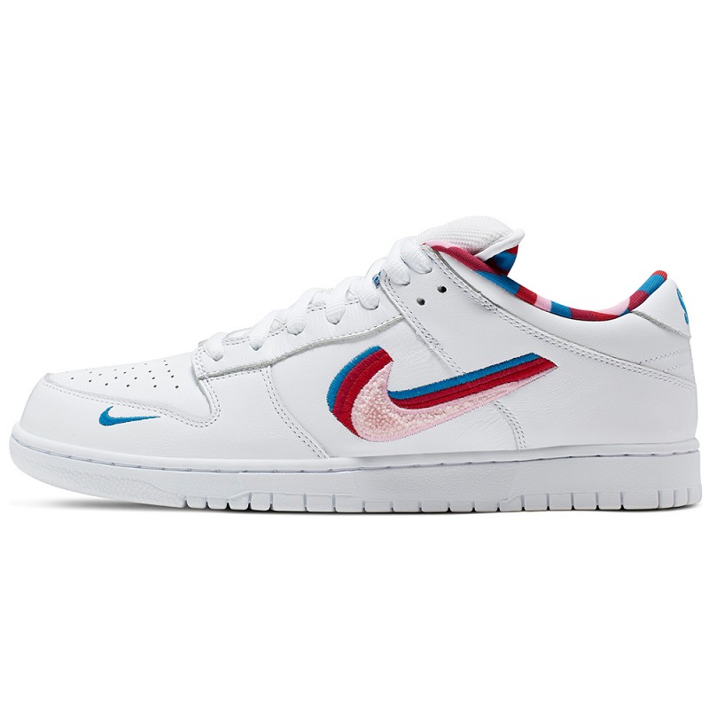 NIKE SB X PARRA DUNK LOW OG WHITE/PINK RISE/GYM RED/MILITARY BLUE