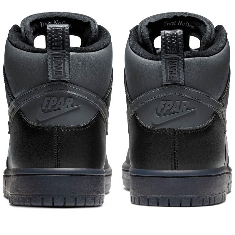 NIKE SB X FPAR DUNK HIGH PRO PREMIUM BLACK/DARK GREY-BLACK
