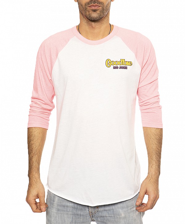 GOODBIE NO JOKE RAGLAN WHITE WHITE/PINK
