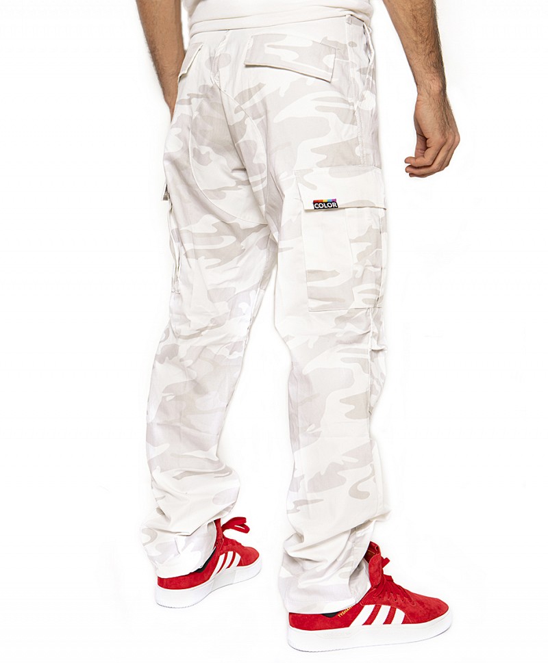 COLOR I-5 CARGO PANTS SNOWHITE CAMO | PANTS | Color Skates