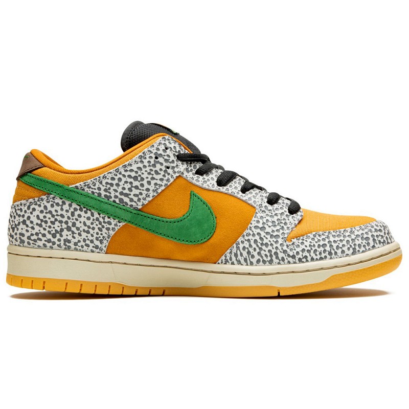NIKE SB DUNK LOW PRO SAFARI BLACK/ORANGE-CEMENT GREY-OUTDOOR GREEN