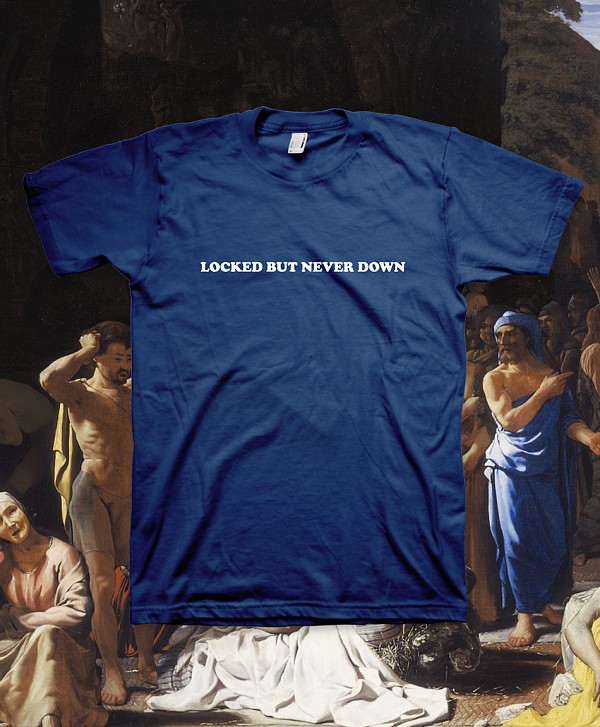 COLOR SKATES X COVID-19 'NEVER DOWN' TEE NAVY
