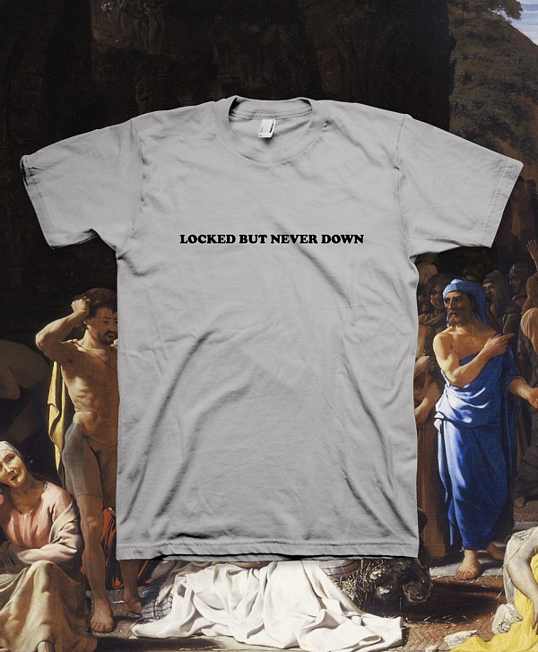 COLOR SKATES X COVID-19 'NEVER DOWN' TEE HEATHER GREY