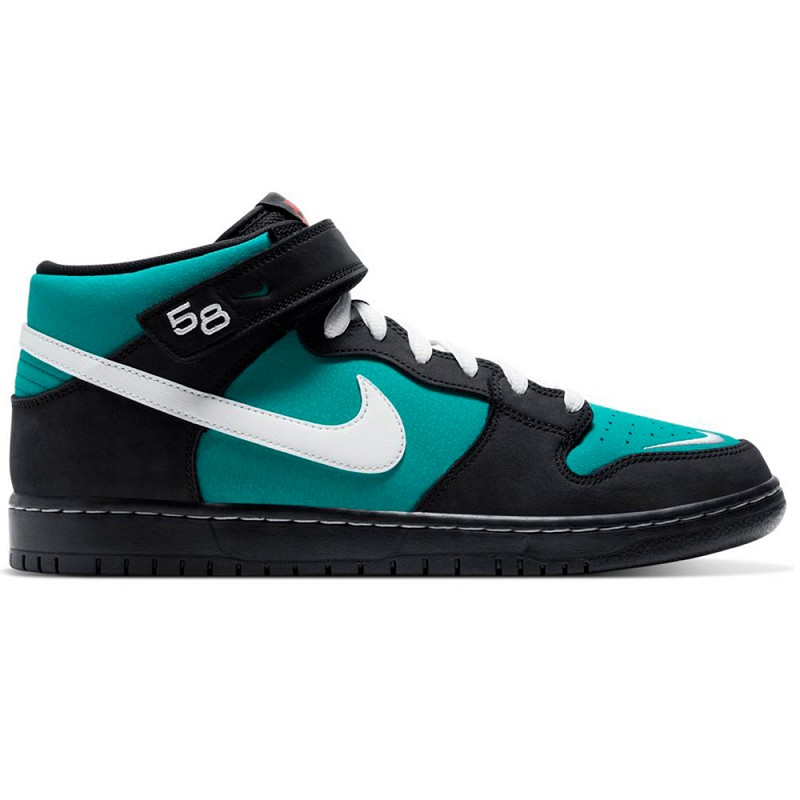 NIKE SB DUNK MID PRO ORANGE LABEL FRESHWATER BLACK/WHITE-TEAL