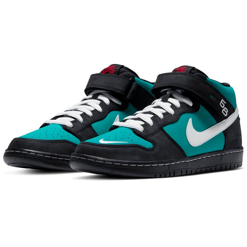 NIKE SB DUNK MID PRO ORANGE LABEL FRESHWATER BLACK/WHITE-TEAL