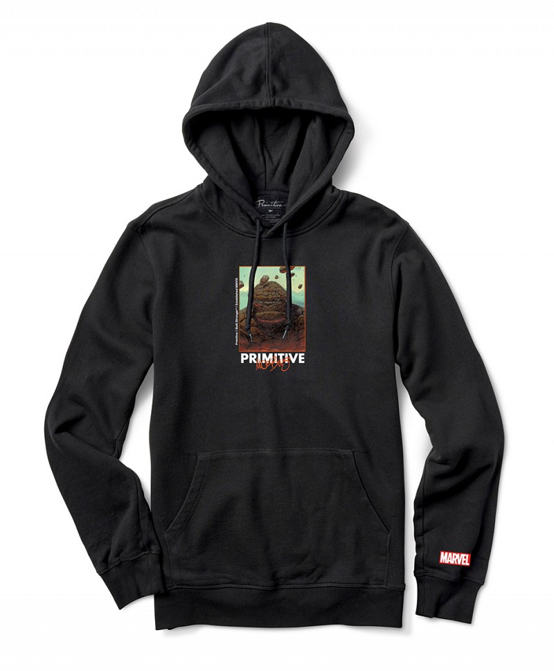 PRIMITIVE X MARVEL X MOEBIUS THE THING HOOD BLACK