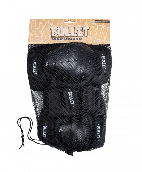 BULLET ADULT STANDARD COMBO TRIPLE PADSET BLACK