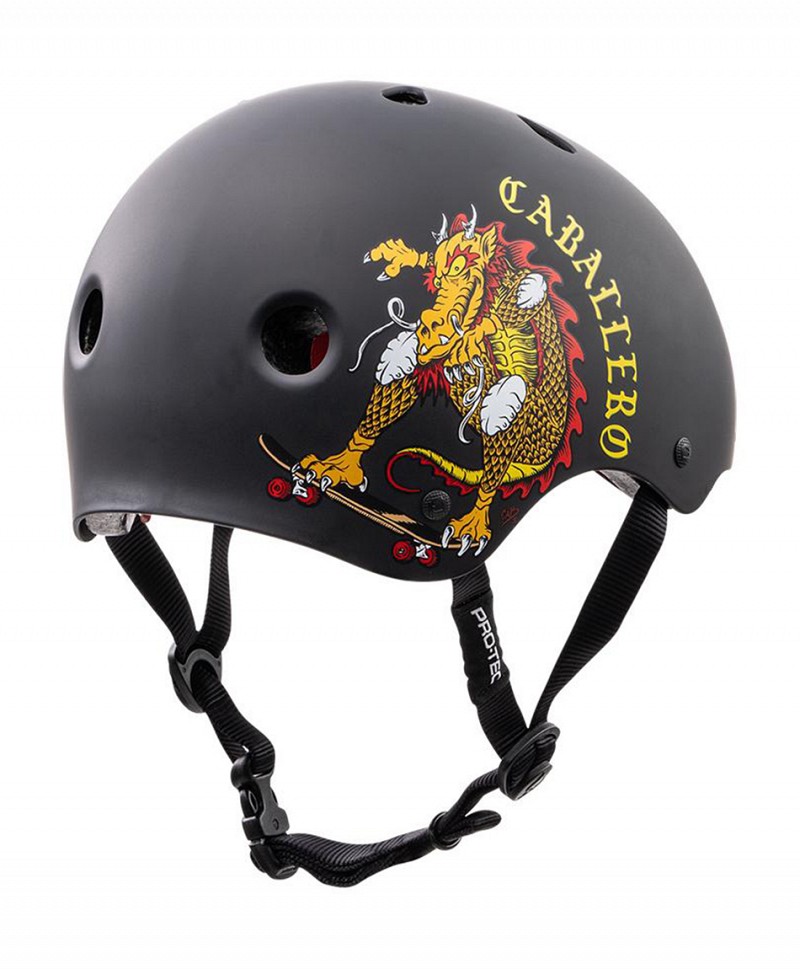 PRO-TEC CLASSIC CERT CAB DRAGON ADULT HELMET BLACK