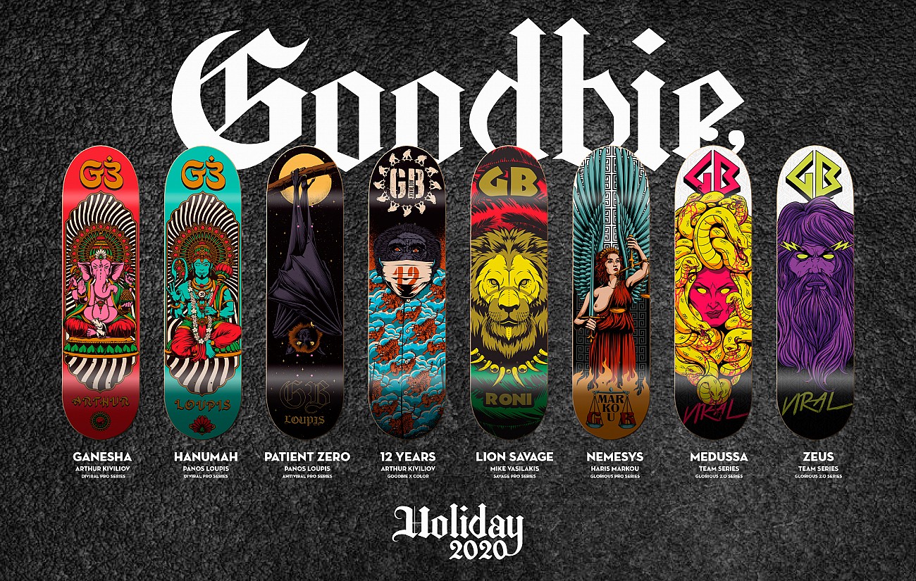 GOODBIE HANUMAH DIVIRALS PRO SKATE DECK