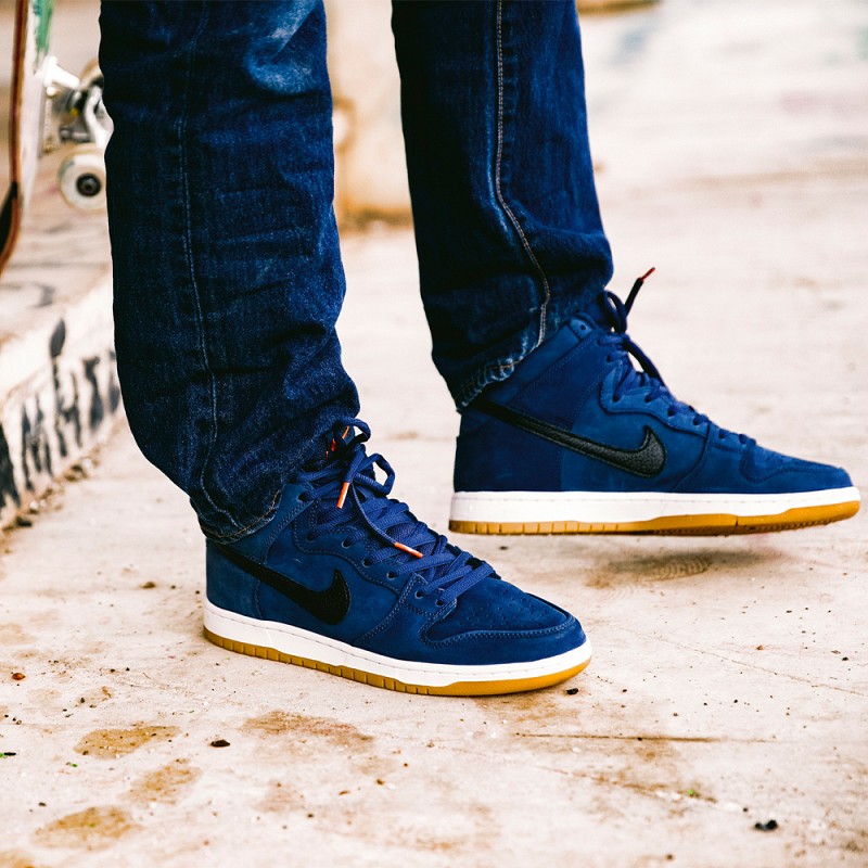 Nike dunk navy orange Clearance