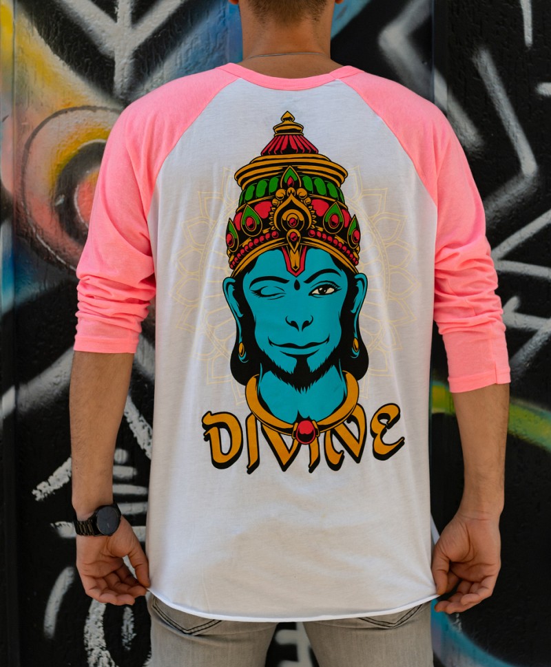 GOODBIE DIVINE HANUMAH HEAD RAGLAN WHITE/PINK
