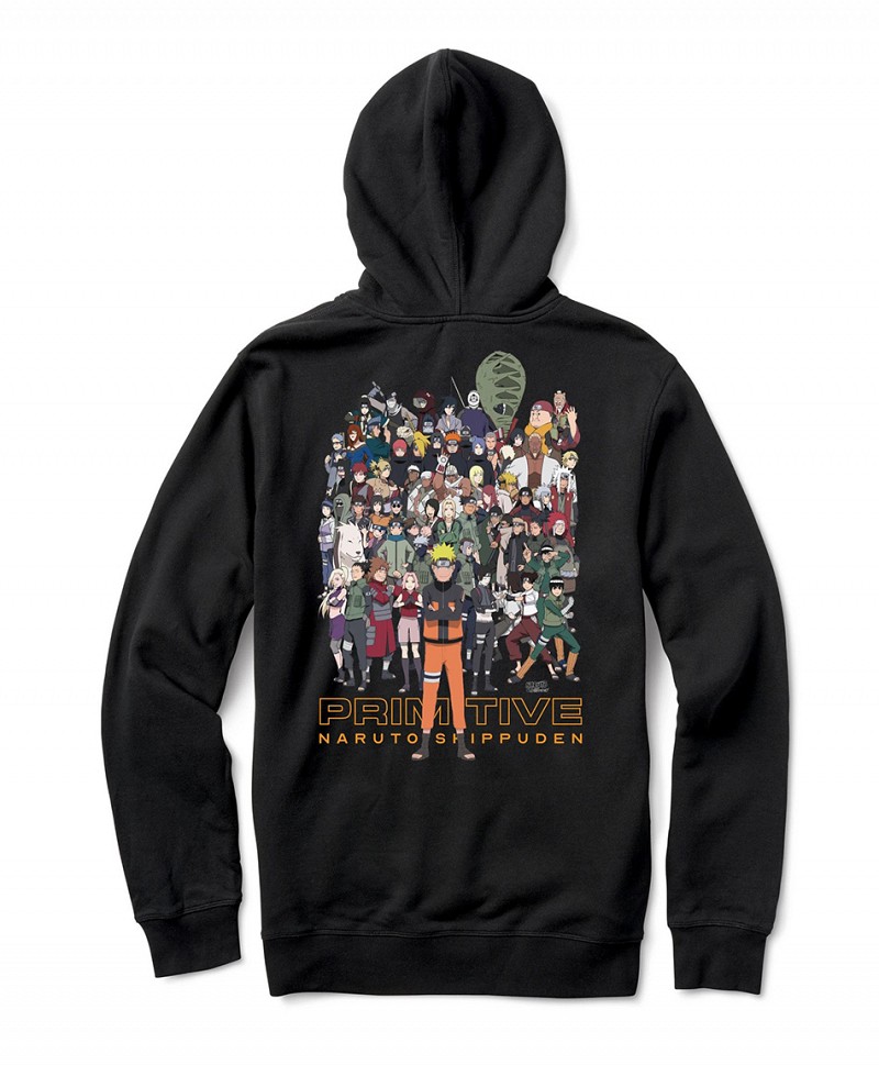 PRIMITIVE X NARUTO SHIPPUDEN II HOOD BLACK