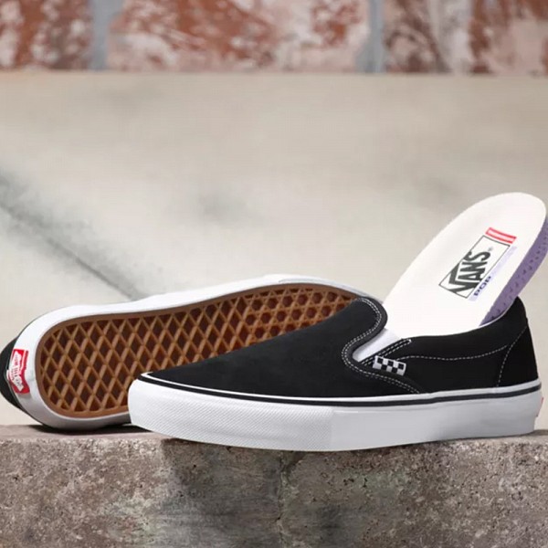 VANS SKATE SLIP-ON BLACK/WHITE