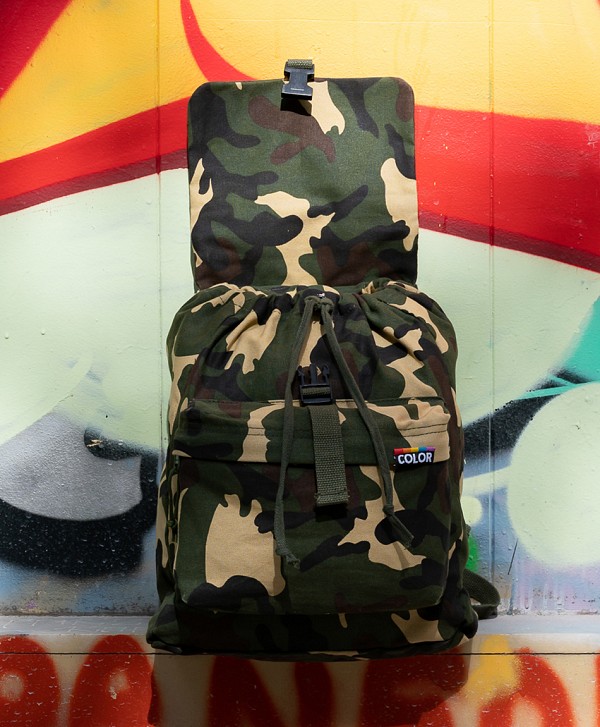 COLOR BACKPACK WOODLAND CAMO