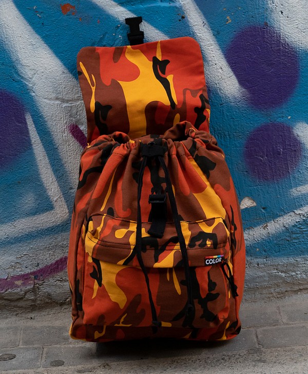 COLOR BACKPACK ORANGE CAMO