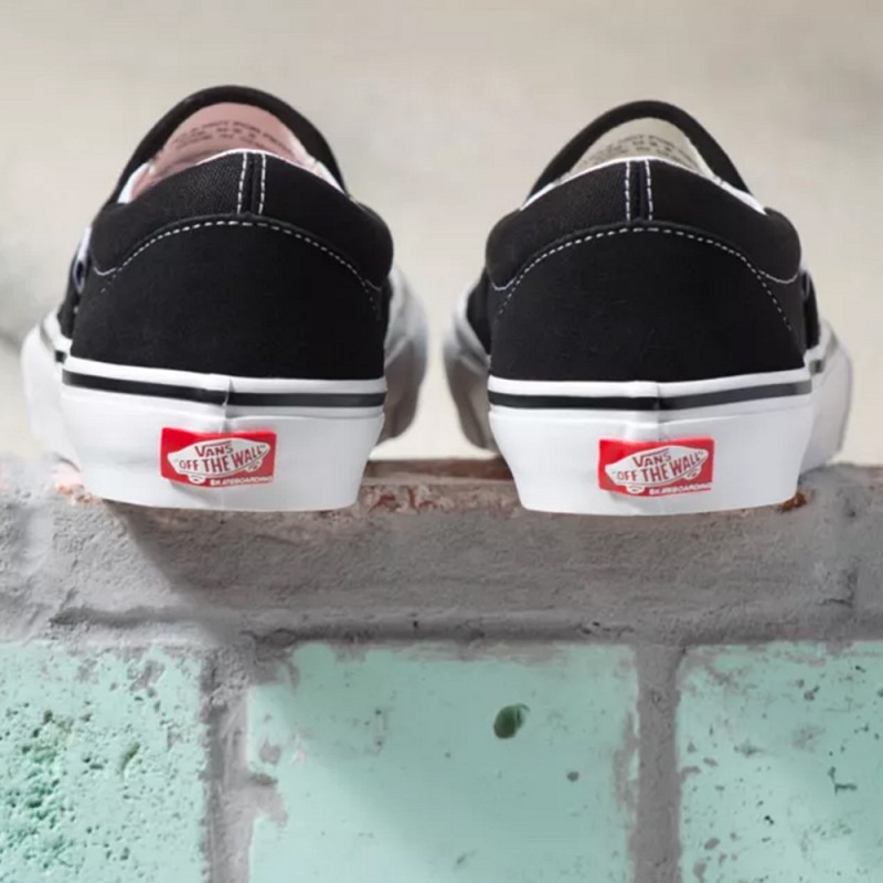 VANS SKATE SLIP-ON BLACK/WHITE