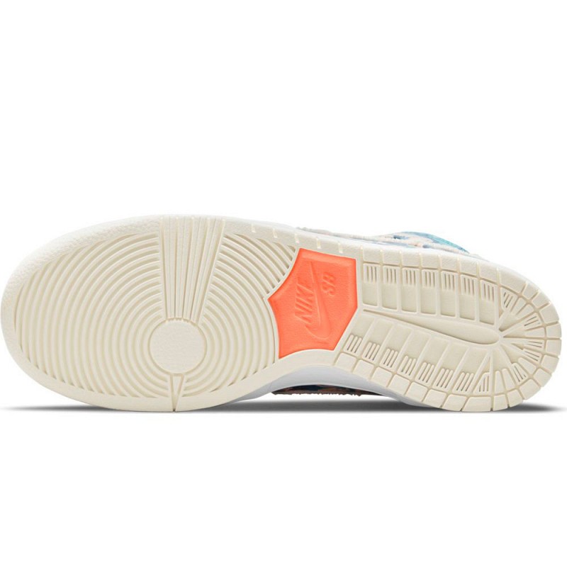 NIKE SB DUNK HIGH PRO HAWAII AQUAMARINE/LIGHT CREAM-TOTAL ORANGE