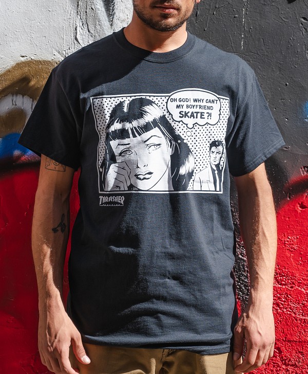 THRASHER BOYFRIEND TEE BLACK