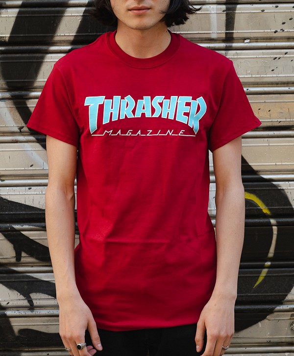 THRASHER OUTLINED TEE CARDINAL