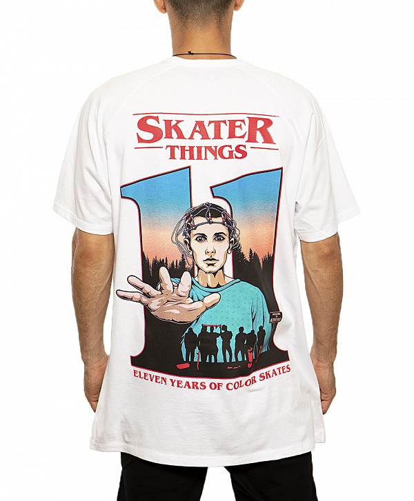 COLOR 'SKATER THINGS' ANNIVERSARY RAGLAN TEE WHITE