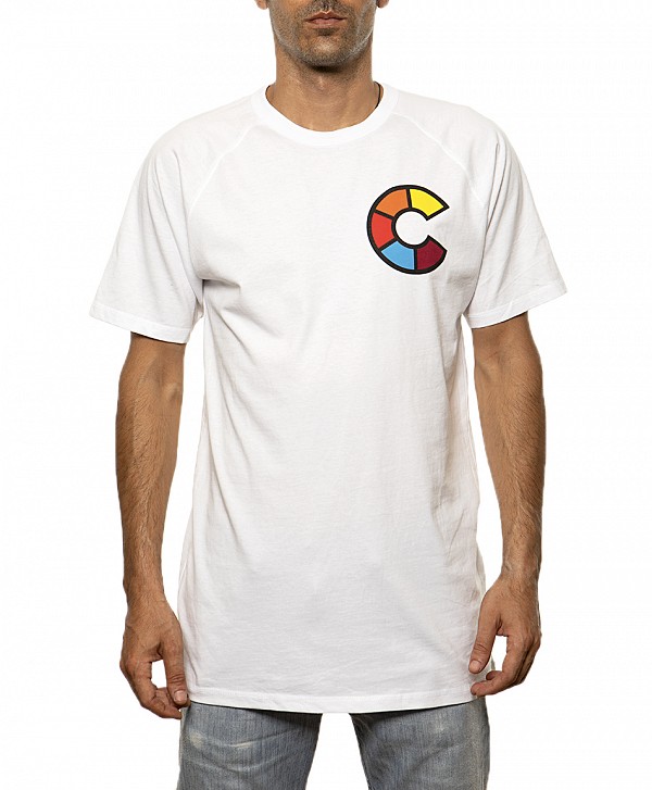 OG COLOR CHEST RAGLAN TEE WHITE