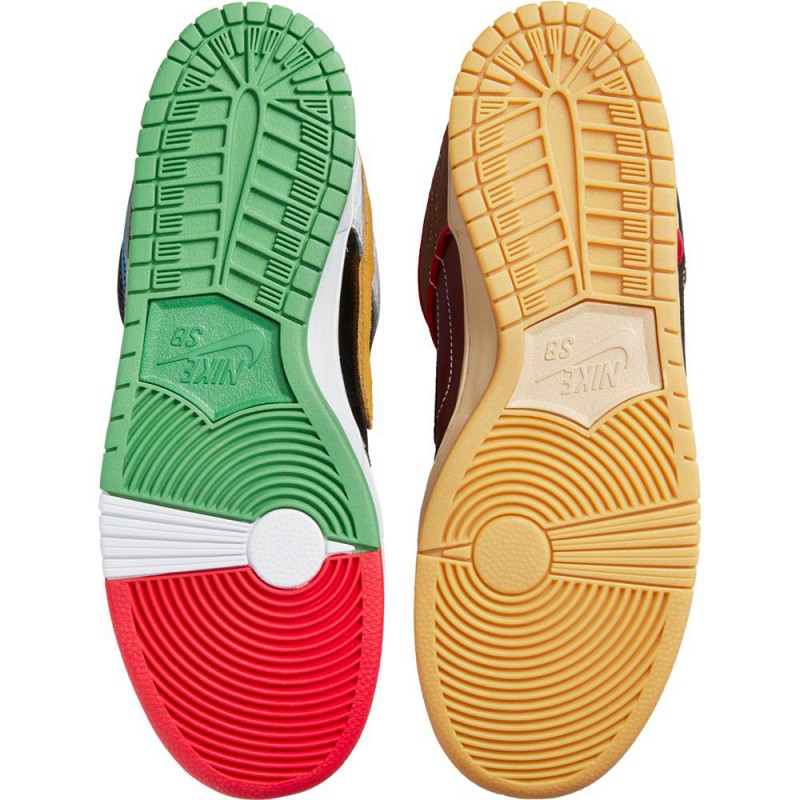 NIKE SB X PAUL RODRIGUEZ WHAT THE PAUL DUNK LOW PRO SPORT RED/BLACK-VARSITY MAIZE-VOLT
