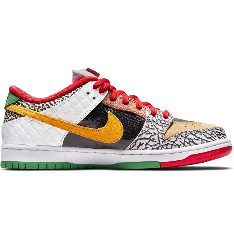 NIKE SB X PAUL RODRIGUEZ WHAT THE PAUL DUNK LOW PRO SPORT RED/BLACK-VARSITY MAIZE-VOLT