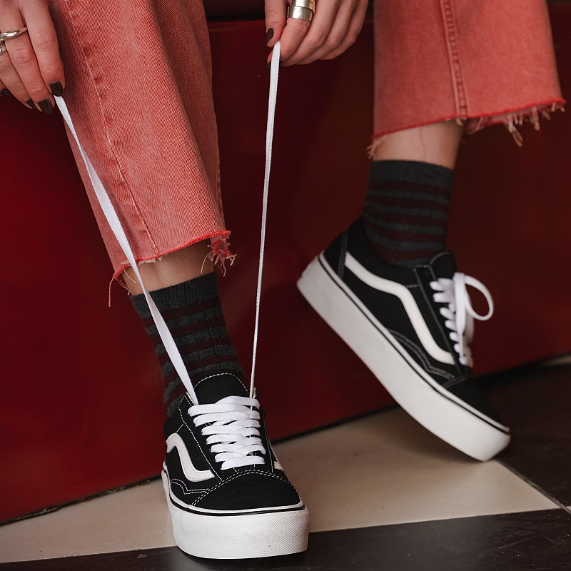 VANS OLD SKOOL PLATFORM BLACK/WHITE