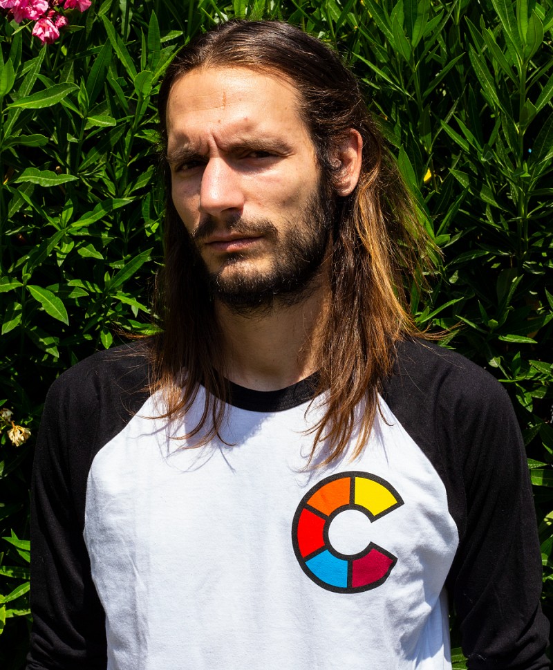OG COLOR CHEST RAGLAN WHITE/BLACK