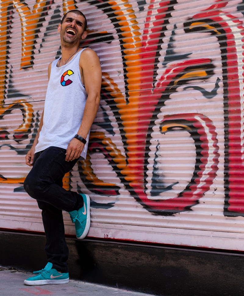 OG COLOR CHEST TANK HEATHER GREY