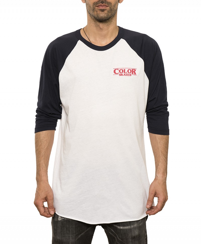 COLOR ELEVEN YEARS ANNIVERSARY RAGLAN NAVY/WHITE