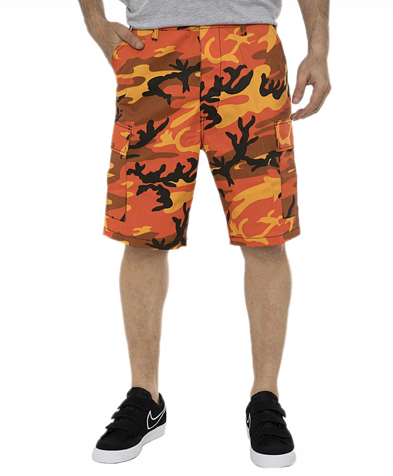COLOR I-5 CARGO SHORT ORANGE CAMO