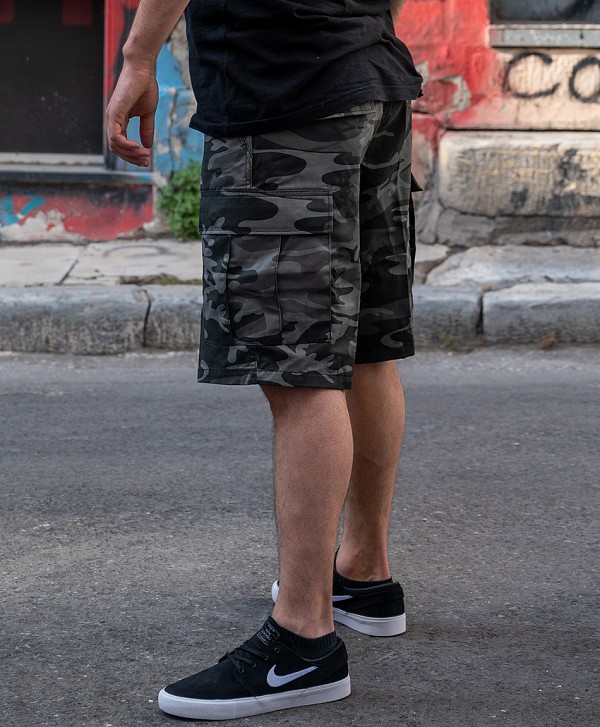 COLOR I-5 CARGO SHORT MIDNIGHT CAMO