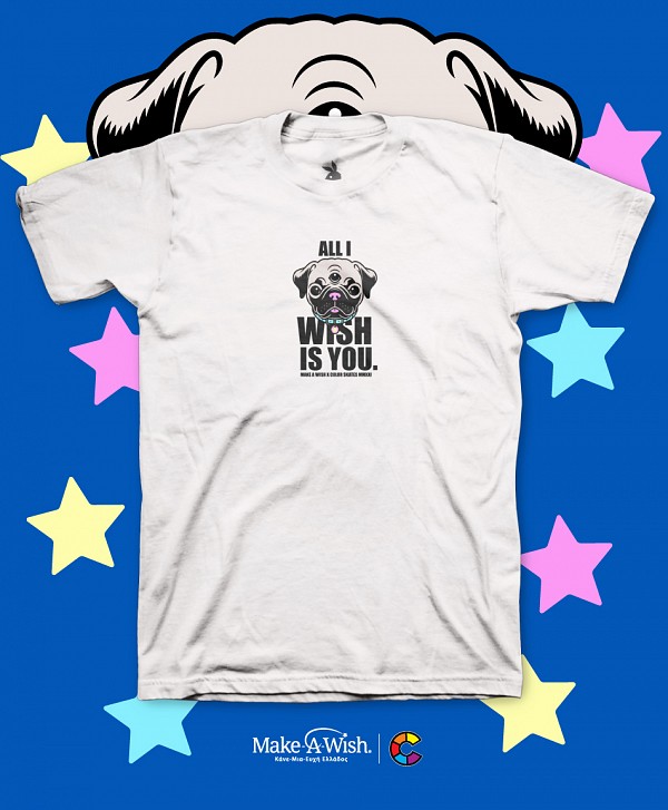 COLOR X MAKE A WISH FOUNDATION 'ALL I WISH IS YOU' TEE WHITE
