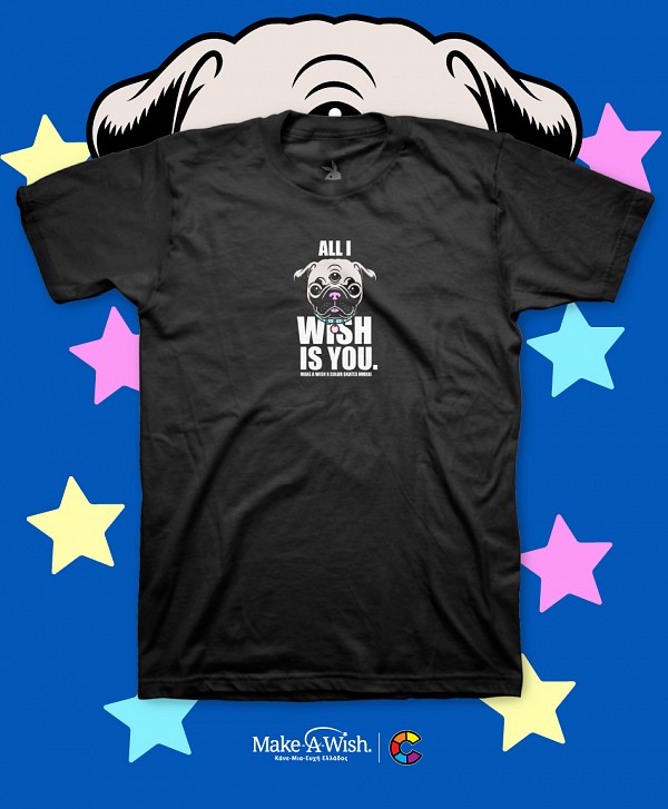 COLOR X MAKE A WISH FOUNDATION 'ALL I WISH IS YOU' TEE BLACK