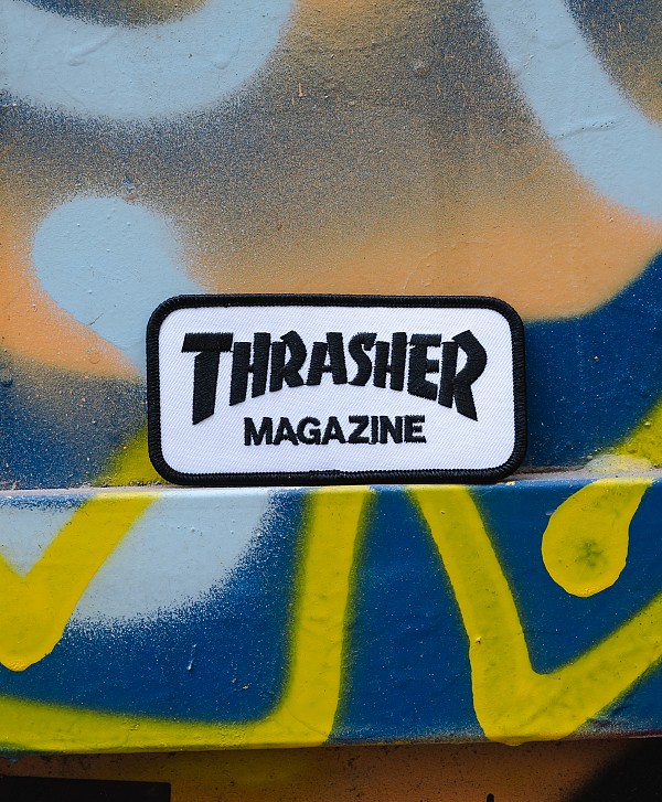 THRASHER LOGO PATCH WHITE