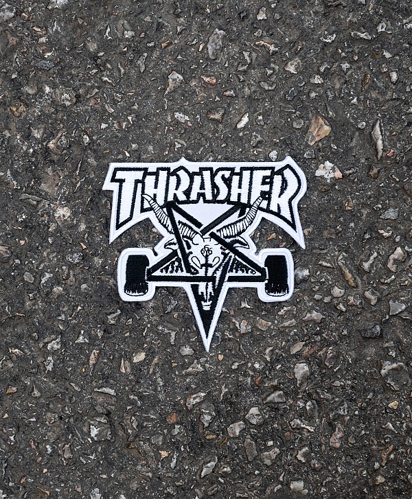 THRASHER SKATEGOAT PATCH WHITE
