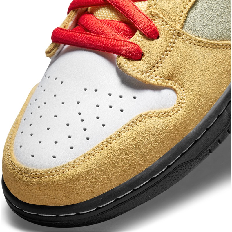 NIKE SB X COLOR SKATES KEBAB AND DESTROY DUNK HIGH PRO TOPAZ GOLD/CHILE RED-FAUNA BROWN-WHITE