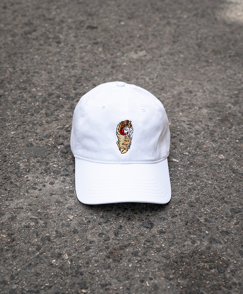 COLOR KEBAB AND DESTROY GRILL DAD HAT WHITE