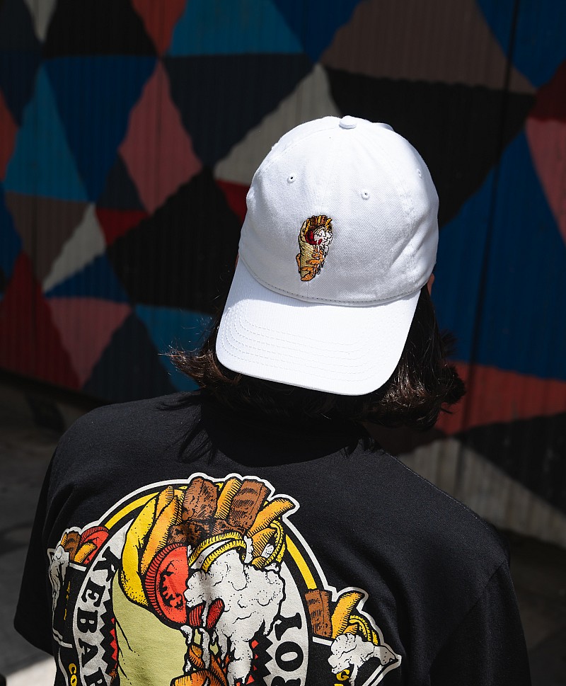 COLOR KEBAB AND DESTROY GRILL DAD HAT WHITE