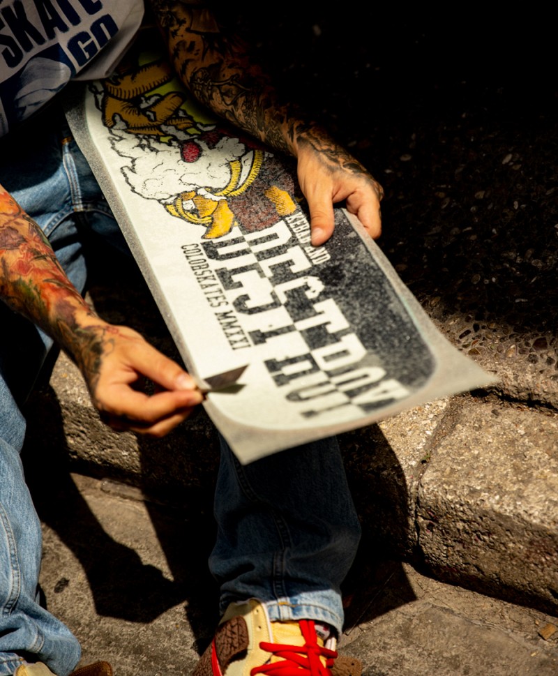 GOODBIE KEBAB AND DESTROY PRO TEAM SKATE DECK BLACK