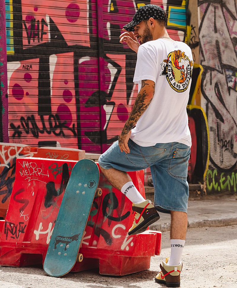COLOR KEBAB AND DESTROY TEE WHITE